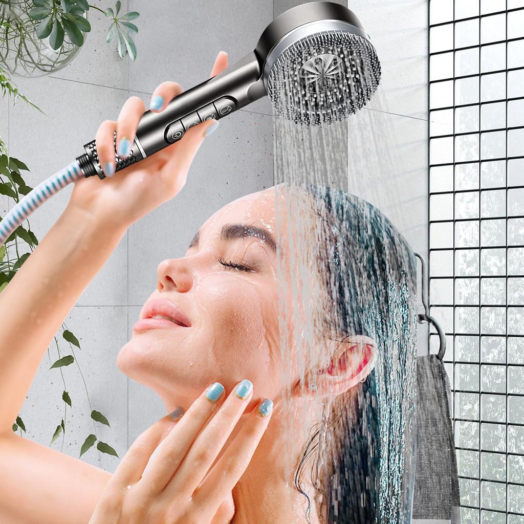 High Pressure Shower Heads Water Softener Shower Head High Pressure 4-Mode Replacement Filtration Showerhead for Bathroom