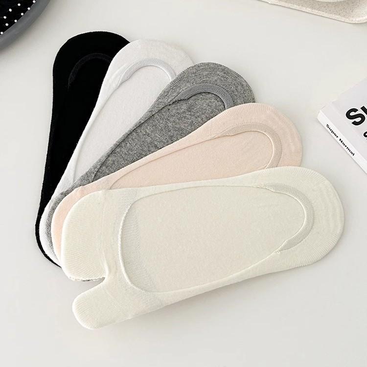 Two-toe Summer Lightweight Boat Socks with Separate Toes, Shallow Opening, Invisible Design, Summer Silicone Anti-slip Cotton Socks