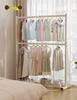Double Layer Floor Standing Clothes Rack for Bedroom and Balcony
