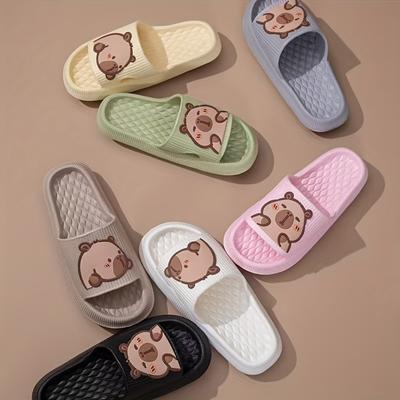 Summer Casual Comfort Non-slip Thick Bottom Soft Bottom Open Toe Outdoor Beach Slippers Indoor Home Bathroom Slippers