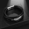 Multi-layer Leather & Titanium Steel Magnetic Buckle Bracelet