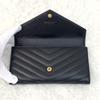 Used SAINT LAURENT Saint Laurent Large Flap Long Wallet Cassandra Black Black V Stitch