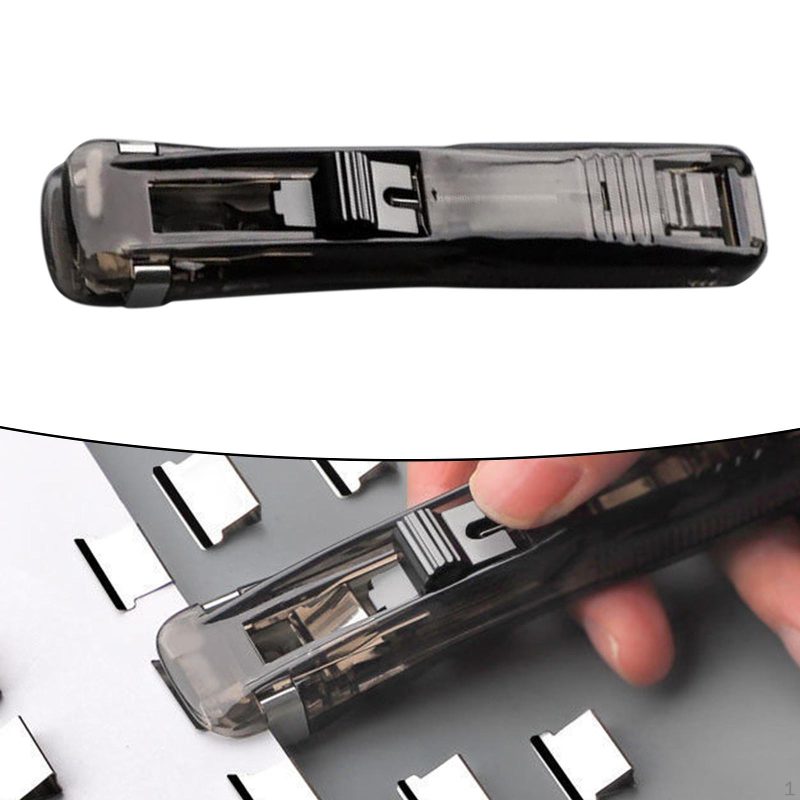 

Ручные скрепки для бумаг Портативный многоразовый съемный удобный зажим для степлера емкостью 40 Black_Stapler