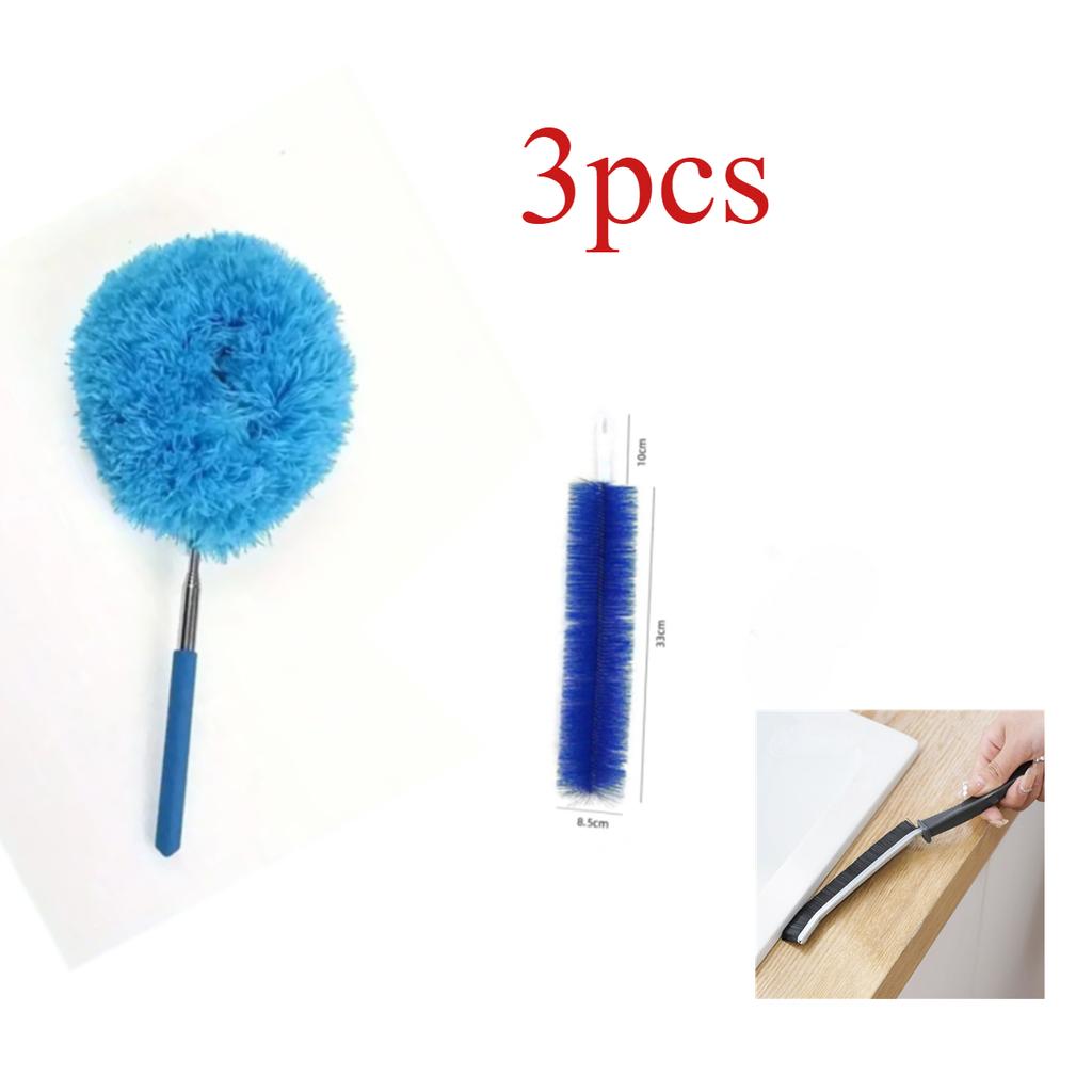 Fan Duster Extends  Long Handled Dust Locking Reusable And Cleaner Brush For Effortless Cleaning Multifunctional Cleaning Brush