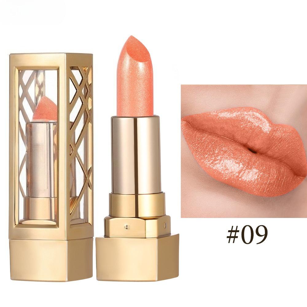 Metallic Lipstick Bright Glossy Velvet Texture Durable Make Your Lips Shiny Waterproof Anti-fouling Glitter Lip Stick Starry Sky