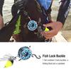 Fish Lock Buckles 6m 5 Locks Chain Stringer with Float Fishing Tackle Accessory(Silver 60#)