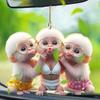2D Acrylic Monkey Car Decor Pendant Vibrant Animal Charm Interior Christmas Ornament Hanging Accessories Rearview Mirror Gi O8V2