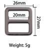 Zinc Alloy Flat Wire D-Ring Buckle for Bags and Luggage Strap Adjustment