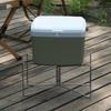 Aluminiumlegierung Box Ständer Edelstahl Outdoor Organizer Box Halter Kühlbox Faltbares Stützregal für Outdoor Picknick Angeln