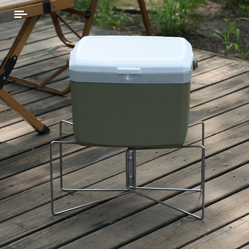 Aluminiumlegierung Box Ständer Edelstahl Outdoor Organizer Box Halter Kühlbox Faltbares Stützregal für Outdoor Picknick Angeln