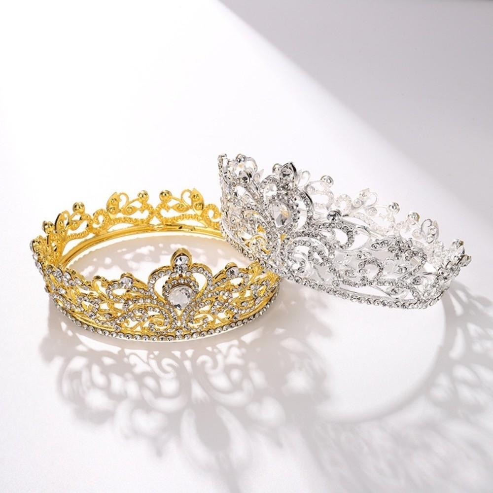 Shiny Queen Tiara Crown Vintage Ancient Greece Tiara Baroque Crown  Hair Jewelry Accessories