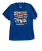 VTG NASCAR Mens Blue T Shirt Graphic Racing '48 Daytona 500 Crew Short Sleeve L