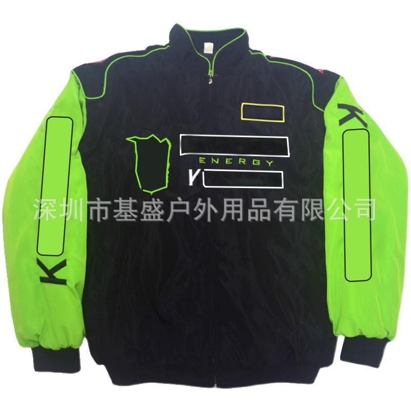F1 Racing Embroidered Padded Jacket Retro Motorcycle Riding Baseball Coat Unisex