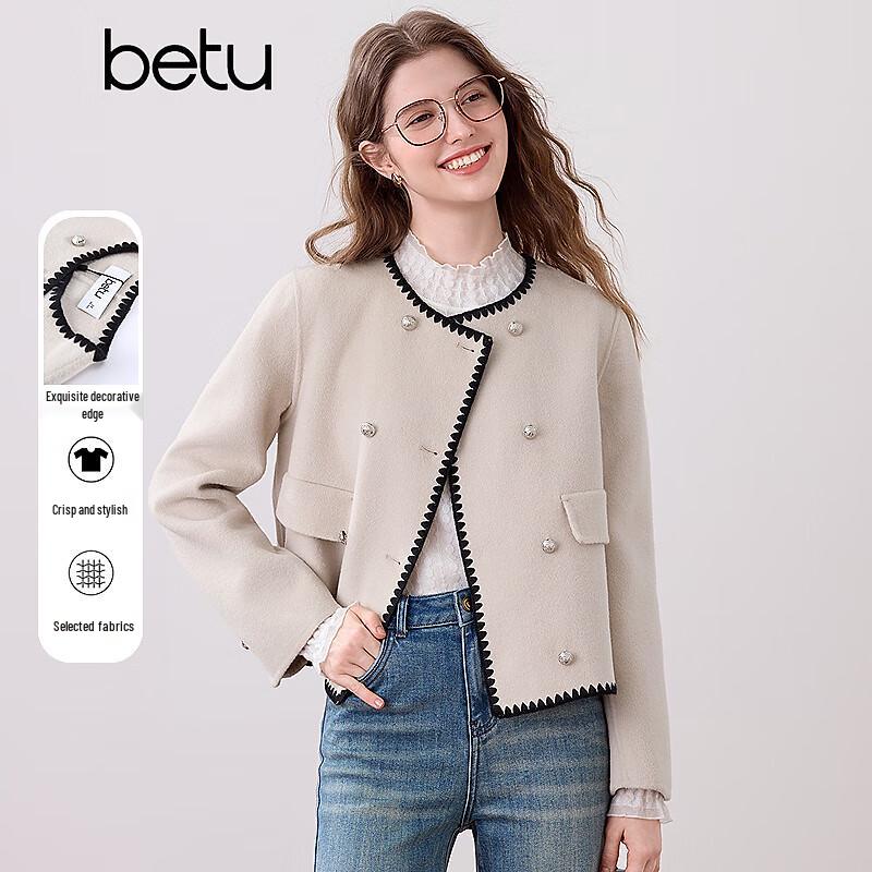 

Betu Women s Elegant Double-Faced Wool Blend Coat S