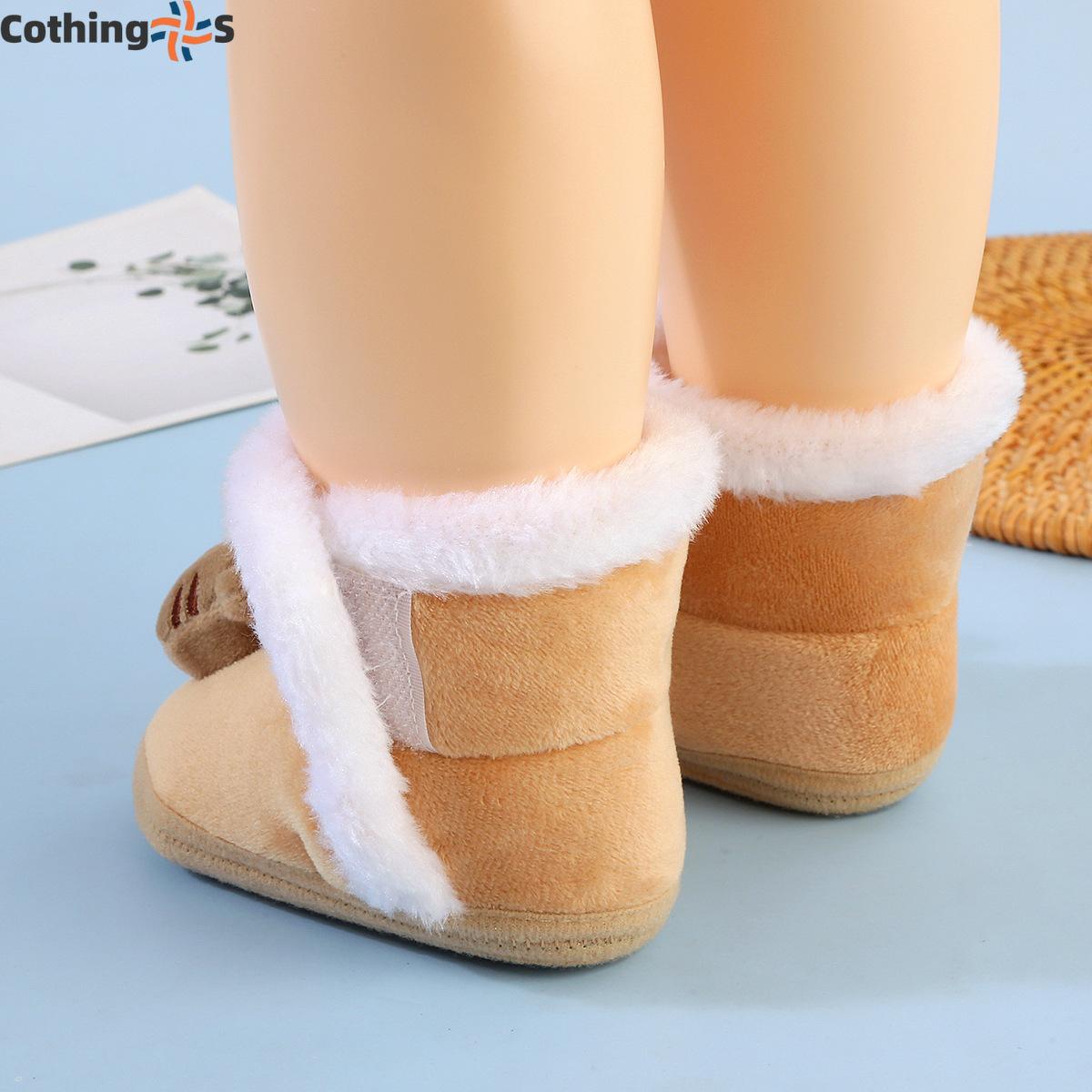 Детская обувь зимняя теплая на липучках для детей лет зимняя мягкая обувь для ходьбы — фото 3