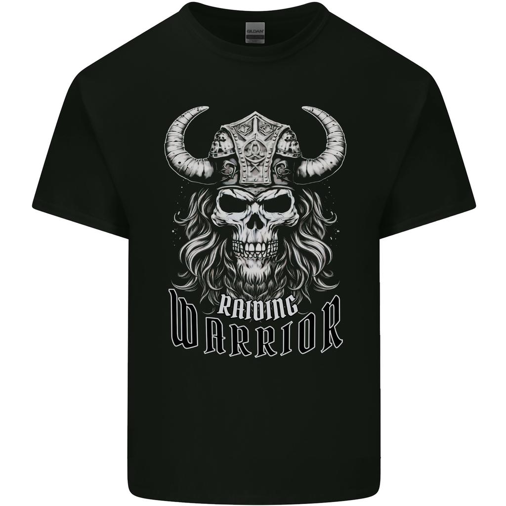 Viking Raiding Warrior Skull Unisexs Light Cotton TShirt
