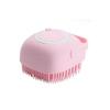 Dog Bathing Brush Pet Massage Brush Shampoo Dispenser Soft Silicone Brush Rubber Bristle for Dogs and Cats Shower Grooming Tool