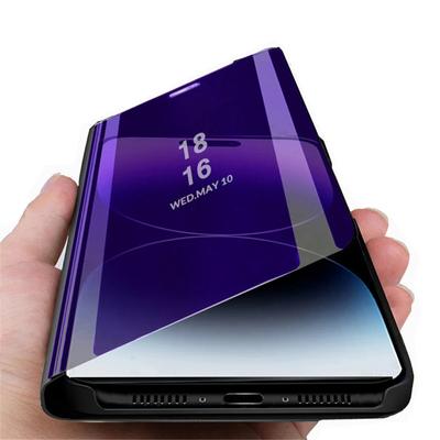 Coque de téléphone à rabat avec miroir transparent, étui antichoc pour iPhone 14 13 12 11 Pro Max Plus X XR XS Max 8 7 Plus