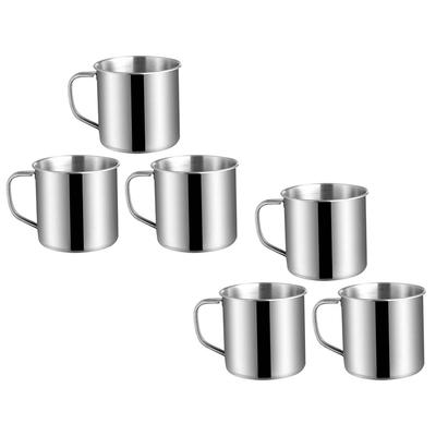 Kaffemuggar med handtag Barns rostfria vattenkopp Espressokoppar Lägereld