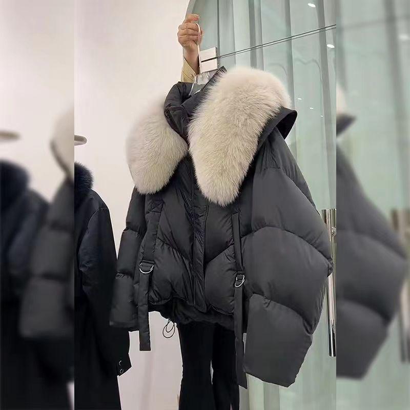 Parka mit Kunstpelzkragen, Daunen-Baumwolljacke, kurze Winterjacke für Damen, dicker Schneemantel, Damenbekleidung, Damenjacken, Parkas
