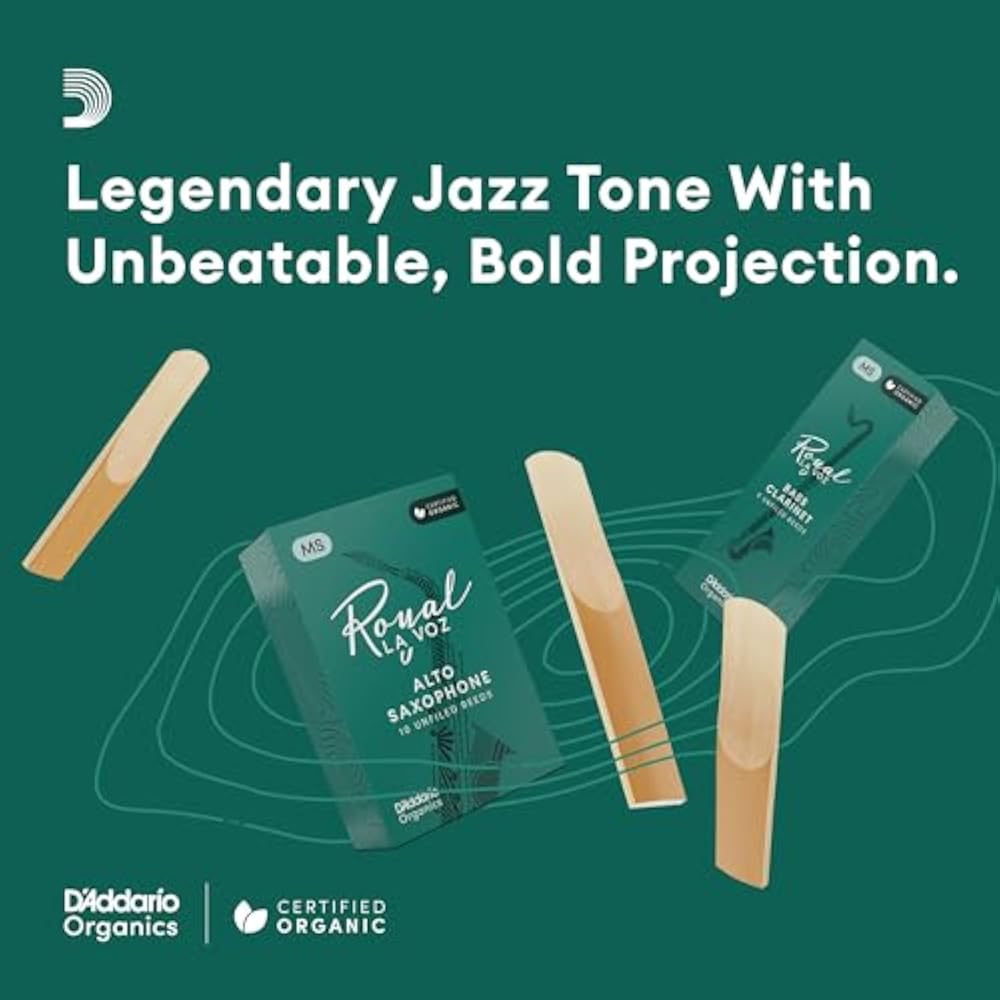 D'Addario WoodWinds Daddario Reed for Bb Clarinet LA VOZ RCC10MS [Hardness: Medium Soft] Pack of ...