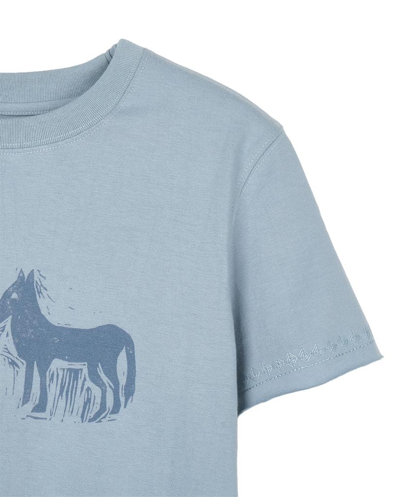 Dandel Dd Two Horse Stitch Tee (Sky Blue)