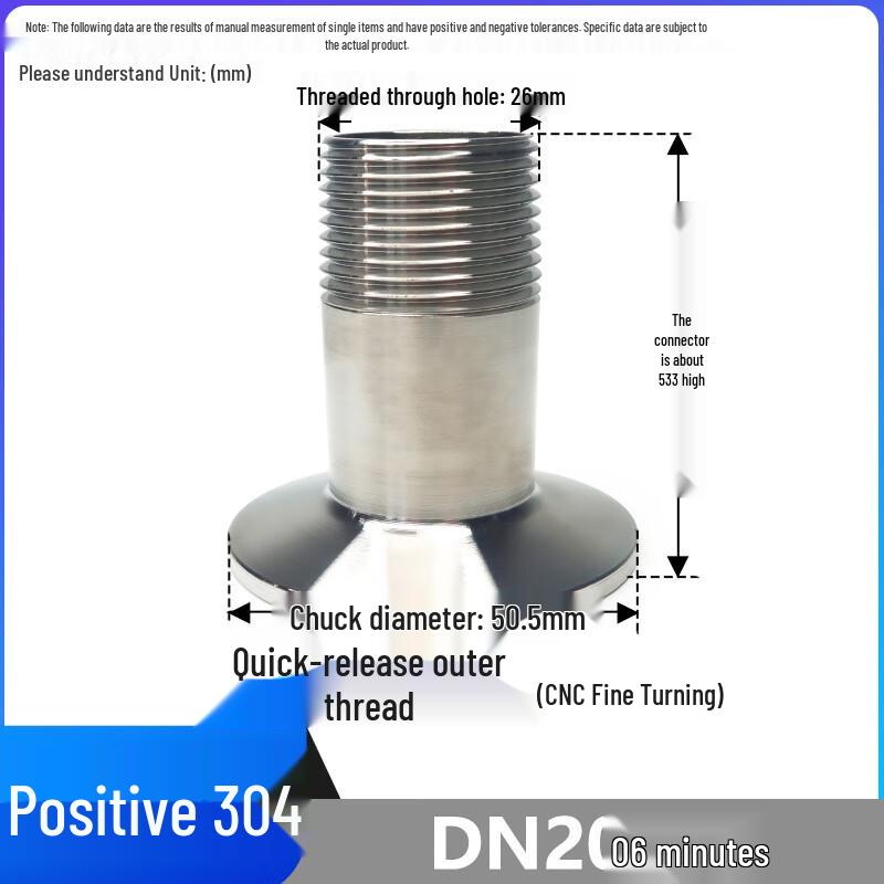 Miling 304 Stainless Steel Quick Clamp Pipe Fitting