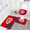 3pcs Piast Gliwice Pattern Flannel Nonslip Absorbent Washable Decorative Bathroom Home Toilet Seat Cover Mat