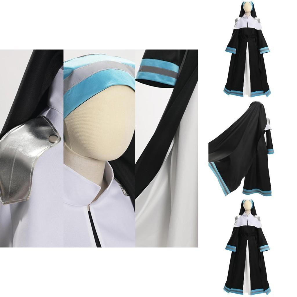High-quality Flame Fire Brigade Alice Nun C Dress Firefighter Nun Dress Anime Cosplay Costume