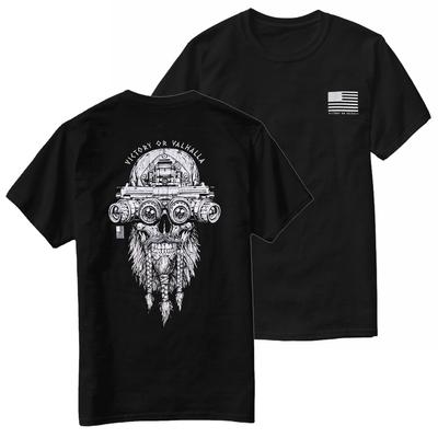 Victory or Valhalla Warrior Spirit  Tactical Skull Grunt TShirt 100 Cotton ONeck Short Sleeve Casual Mens Tshirt
