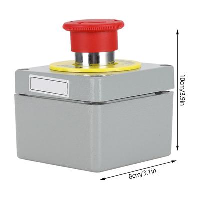 Scatola di Comando a Pulsante Singolo Arresto di Emergenza Scatola Operativa IP66 Antipolvere Impermeabile 80x75x6080x75x60
