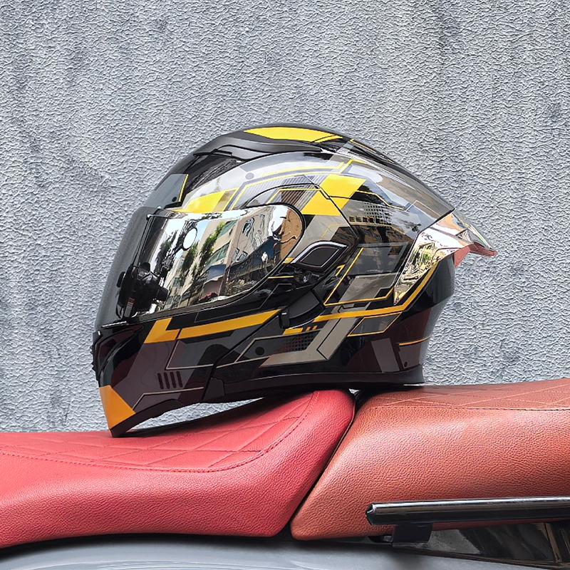 Motorcycle helmets Double Visors Modular Flip Up helmet DOT approved Full face casque moto racing Motocross helmet
