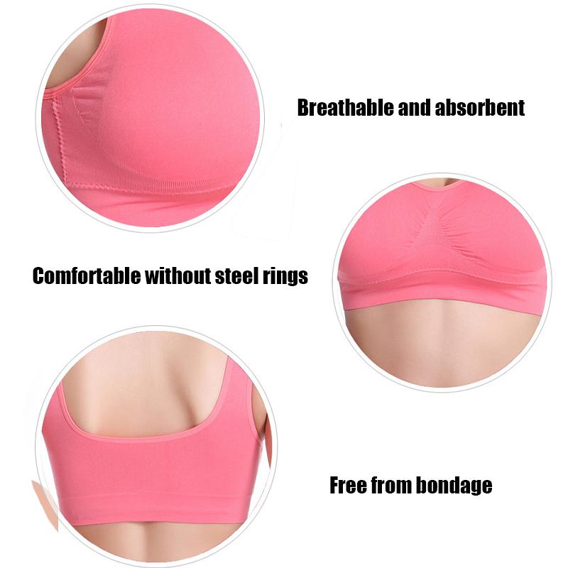 S~6XL Women Plus Size Zero Button Bra Yoga Bra Sports Bra Seamless Adjustment Bra Top Cover Bra Comfortable Breathable Wire Underwear