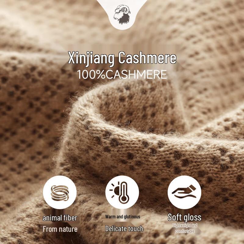 Zhaojun Women's 100% Cashmere Round Neck Cardigan Sweater
