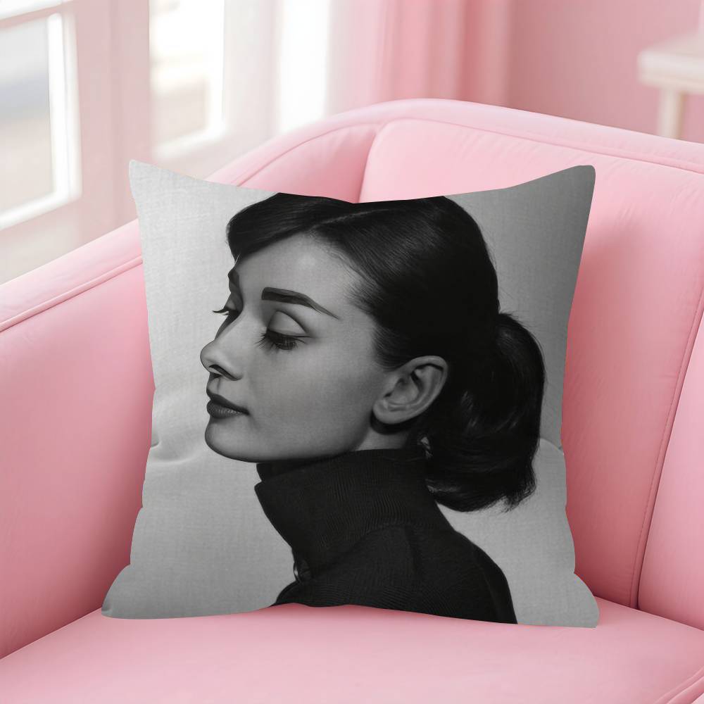 Audrey Hepburn Lipstick Cushion Cover Car Throw Pillow Case For Sofa Car Christmas Gift