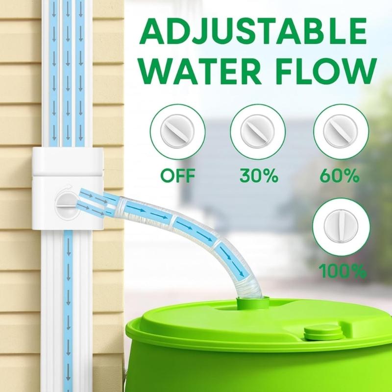 Easy Install Downspout Diverter For Roof Drainage Practical Simple Setups Rain Diverter with Adjustable Valves