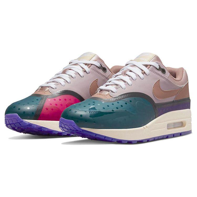 Nike  Air Max 1 Premium Mini Symbols Women Sneakers Multi-Color Plum-Fog Fossil-Rose DV2301-501