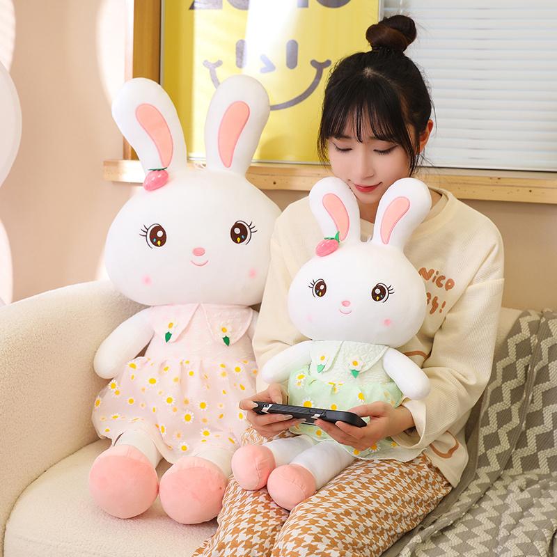 Lovely Skirt Rabbit Plush Toy Soft Stuffed Animal Kids Bunny Sleeping Cute Cartoon Dolls Children Birthday Gift