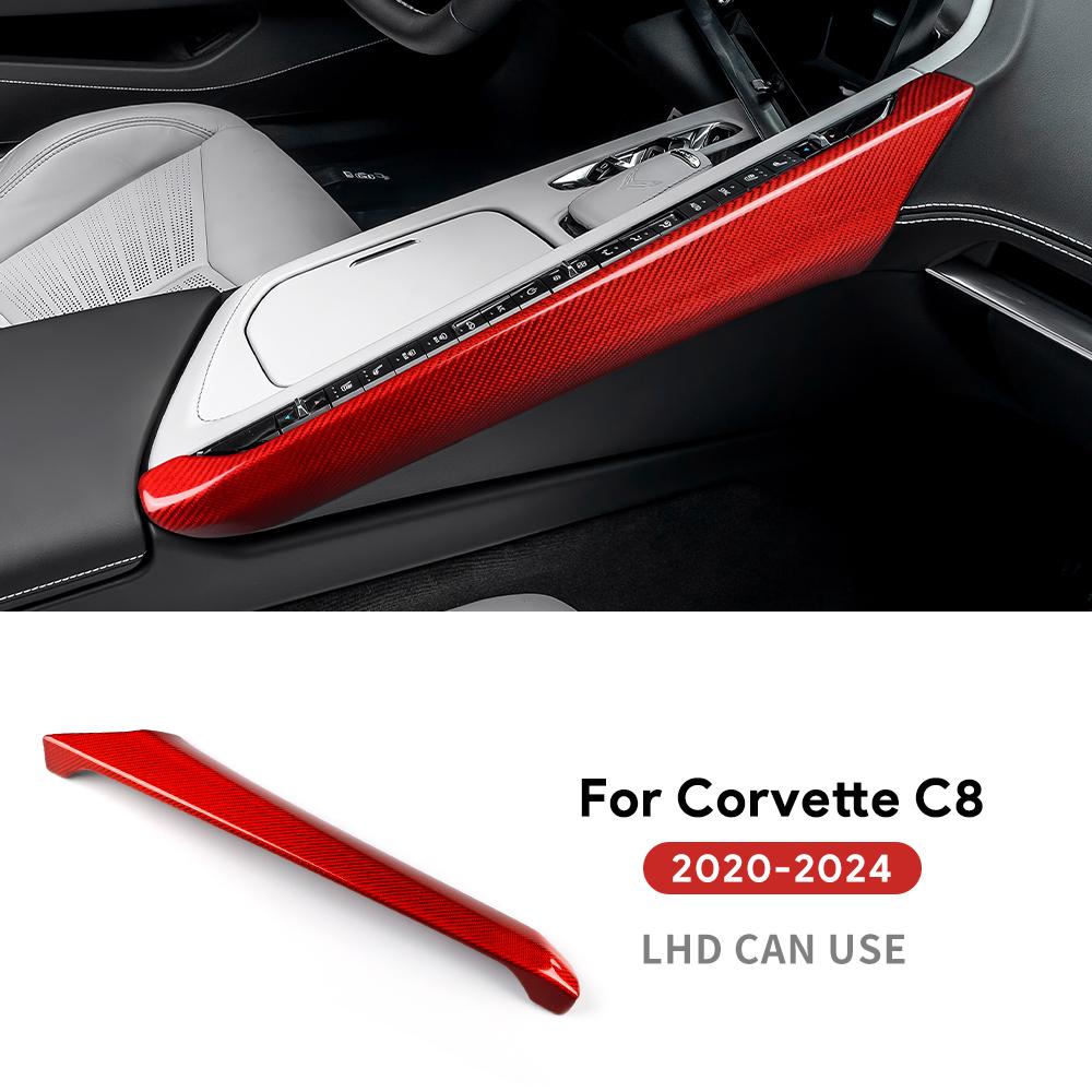 Real Hard Carbon Fiber Sticker For Chevrolet Corvette C8 2020 2025 2025 2025 2025 Car Center Console Side Interior Accessories
