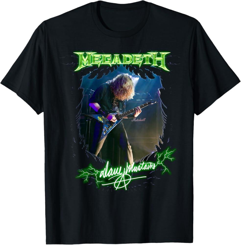 New Dave Mustaine Megadeth TShirt Black Unisex S234XL Shirt Unisex T-Shirt S