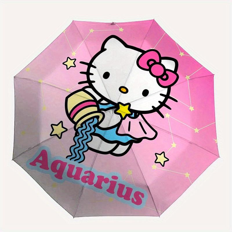 1pc Hello Kitty Aquarius Zodiac Umbrella with Plastic Handle,Suitable for All Seasons Home Travel Outdoor UmbrellaSanlio481