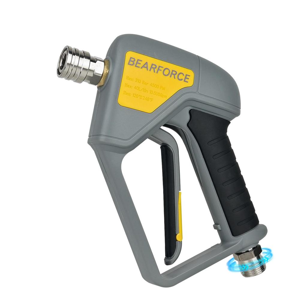 BEAR FORCE Pistola a Lancia per Idropulitrice con Attacco M22-14mm Maschio Rotante e Connettore Rapido da 1/4” per Ugelli, Lancia, Lancia Schiuma
