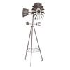 Garden Windmill Potting Rack Multifunctional Rotating Iron Floor Windmill Plants Shelf Dual Use