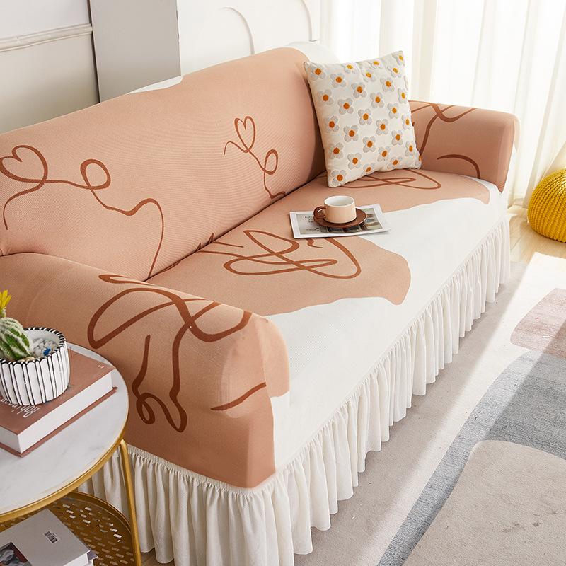 Sofabezug rutschfest all-inclusive Armlehne Rock Sofabezug Sommer Böhmisch Luxuswind Dreisitzer Sofa Handtuch