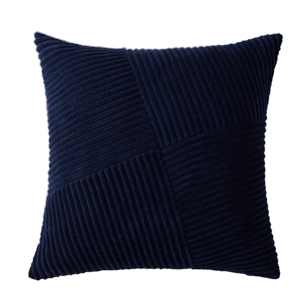 Corduroy Throw Pillow Cover Geometric Pattern Pillowcase Boho Textured Corduroy Patchwork Pillow for Farmhouse Sofa Room