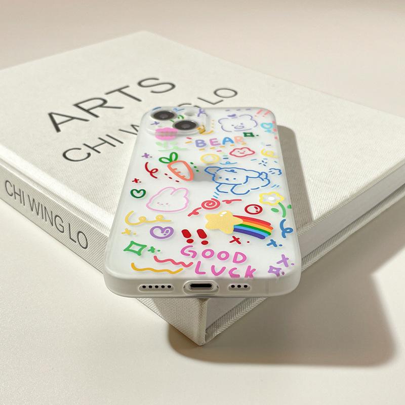 

Colorful Animal Bear for Apple 17 Mobile Phone Case for IPhone16promax Cartoon 15plus Couple New Style 14 For Apple 11