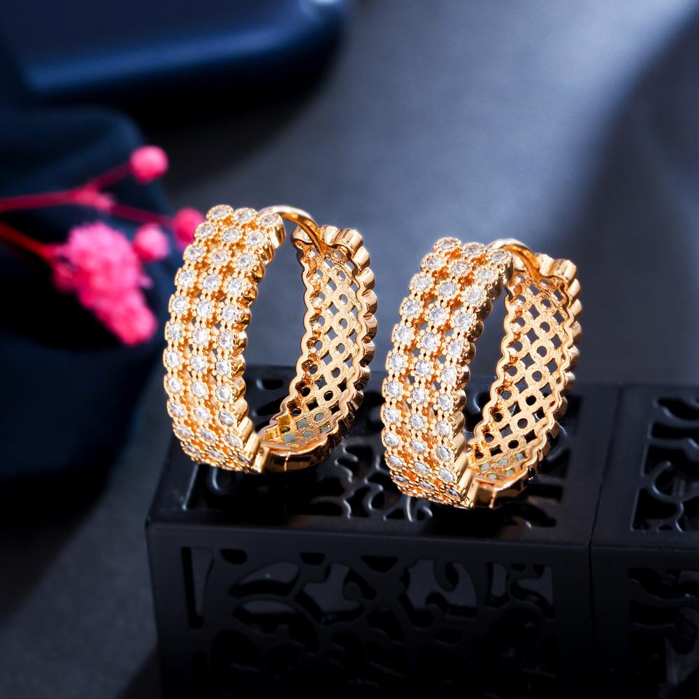 Personalized Earrings, Stud Earrings, Women'S Round Ear Buckles, Inlaid With Zircon Earrings, Ear Jewelry.