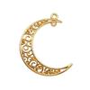 Irregular Oval Frame Connectors Moon Hammered Texture Links For Earring Making