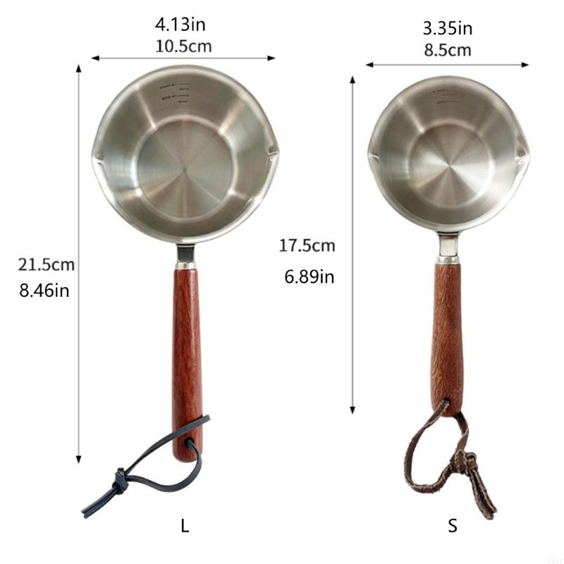 Pouring Sauce Pan for Hot Oil, Milk, and Butter Heating in Meals