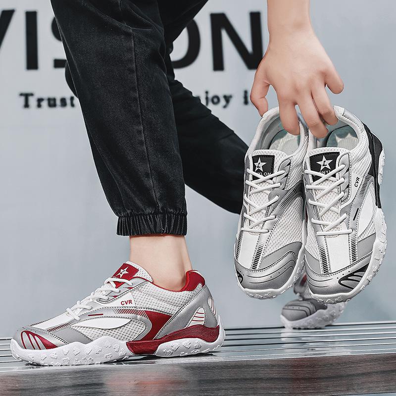 Men Mesh Walking Shoes breathable lightweight upper cushioned non slip sole For Travel Outdoor Daily Summer Casual Lightweight